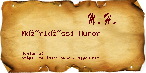 Máriássi Hunor névjegykártya